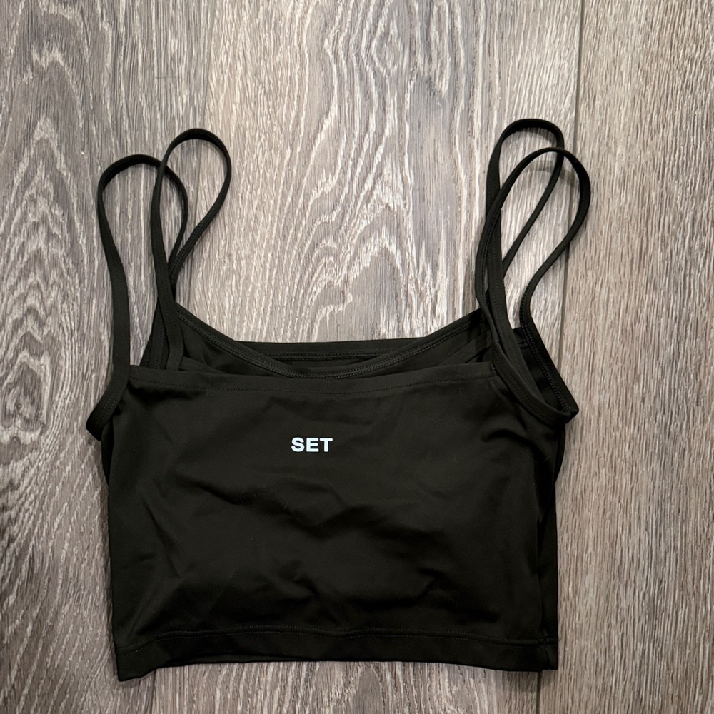 SET Active Dark Green Double Strap Bandeau